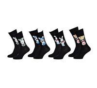 OZABI - Pack de Chaussettes Adulte Licence Fantaisies-Assortiment modèles photos selon arrivages- Pack de 4 Paires LAPINS CRETINS 1120 39/42