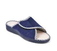 OZABI-Pantoufle Mule Femme Eponge Scratch Ajustable Fabriquee en Espagne SD9897 MARINE 40