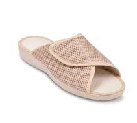 OZABI-Pantoufle Mule Femme Mesh Microperfore Scratch Ajustable Fabriquee en Espagne SD9899 TAUPE 39