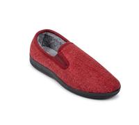 OZABI Pantoufles Femme Charentaises Chaudes Fourrées Semelle Antidérapante K88R18 ROUGE