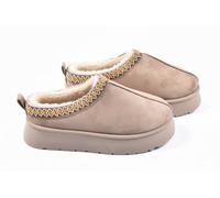 OZABI Pantoufles Femme Hiver Mule Style Scandinave- MD9769 TAUPE- 40