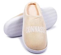 Ozabi Pantoufles Femme Lurex Glitter Mule Intérieur Semelle Nuage Mémoire de Forme Antidérapante Message Humoristique Mode Cocooning Chaussons Chauds Confort Maison Cadeau Femme