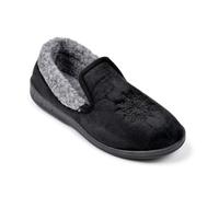 OZABI Pantoufles Femme Velours Charentaises Chaudes Antidérapantes K88R11F NOIR