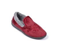 OZABI Pantoufles Femme Velours Charentaises Chaudes Antidérapantes K88R11F ROUGE 36