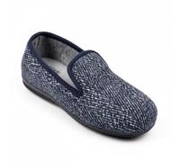 OZABI Pantoufles Homme Type Charentaise Confort & Chaleur - Intérieur Feutrine Douce - Semelle Caoutchouc Semi-Rigide Antidérapante - Excellent Rapport Qualité Prix - Marine, Gris, Marron, Noir