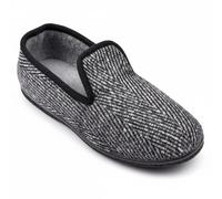 OZABI Pantoufles Homme Type Charentaise Confort & Chaleur - Intérieur Feutrine Douce - Semelle Caoutchouc Semi-Rigide Antidérapante - Excellent Rapport Qualité Prix - Marine, Gris, Marron, Noir