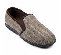 OZABI Pantoufles Homme Type Charentaise Confort & Chaleur - Intérieur Feutrine Douce - Semelle Caoutchouc Semi-Rigide Antidérapante - Excellent Rapport Qualité Prix - Marine, Gris, Marron, Noir