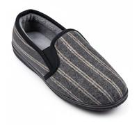 OZABI Pantoufles Homme Type Charentaise Confort & Chaleur - Intérieur Feutrine Douce - Semelle Caoutchouc Semi-Rigide Antidérapante - Excellent Rapport Qualité Prix - Marine, Gris, Marron, Noir