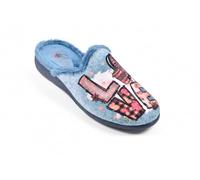OZABI Pantoufles Mules femme PHOTOPRINT - LOVE BLEU - 38