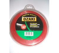 OZAKI - Bobine Fil Nylon Carré - Longueur 130m - Ø 2,00mm - Matières Vierges - Haute Durabilité - Excellente Tenue À L'Œillet