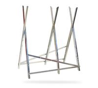 OZAKI - Chevalet De Tronçonnage En Métal Avec Dents Réglable - 3 Trétaux Pour Sciage Et Coupe De Bûche - Longeur 76 cm - Largeur 76 cm - Hauteur 77 cm
