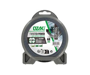 OZAKI Cutting Fil nylon hélicoïdal Twisted power ø 2,4 mm x 44 m4 m, Noir