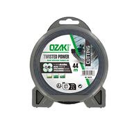 OZAKI Cutting Fil nylon hélicoïdal Twisted power ø 2,4 mm x 44 m4 m, Noir