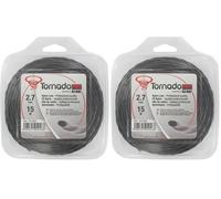 OZAKI TORNADO - Fil Nylon Copolymère - L 15m - Ø: 2,70mm - Fil Aérodynamique - Réduit Le Bruit & Les Vibrations - Qualité Professionnelle (Lot de 2)