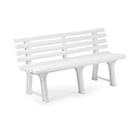 Ozalide - Banc de Jardin Parc Terrasse Orchidee Blanc PVC - 145x49x74 cm Jardin, 100127