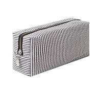 OZAOZ Trousse de maquillage - Trousse de toilette de voyage - Esthétique - Sac de rangement en toile avec fermeture éclair pour femme, M - Noir, Mignon