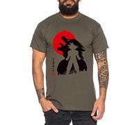 Ozaru Moon - T-Shirt pour Homme Son Ruffy Luffy Naruto Saitama One Dragon Master Goku Ball Vegeta Turtle Roshi Piece Golds DB, Größe2:Medium, Farbe2:Kaki