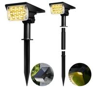 OZAVO LED Lampe solaire OZ2835, LED, Projecteur solaire IP65 Lampe d'extérieur Lampe de jardin Applique d'extérieur