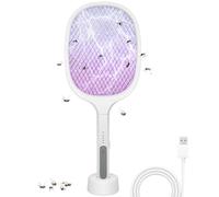 OZAVO Tapette à mouches électrique 2 en 1 OZ947 Destructeur d'insectes Tapette à mouches 2000 mAh Câble USB 2W