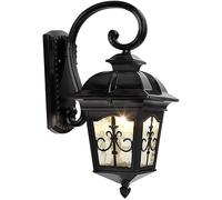 OZBMA Applique Murale européenne Style Lanterne Antique, Style Lanterne inversée, pour Porche ou extérieur, étanche, Noire, Hauteur 45 cm, Suspension (Une Couleur)