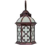 OZBMA Applique Murale extérieure américaine étanche avec Abat-Jour en Verre dépoli Marron élégant, Douille E27, pour Porche, entrée, Porte ou Garage