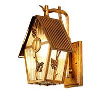 OZBMA Applique Murale extérieure avec Douille E27, Fixation Noire Mate, Abat-Jour en Verre Transparent antirouille et étanche, idéale pour Garage, Porche ou entrée.