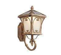 OZBMA Applique Murale Solaire extérieure étanche IP55, kit de luminaire LED Classique, Lanterne, Corps en Aluminium Finition Bronze Rouille, pour Porche, entrée, Porte, 2 W