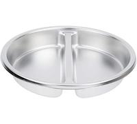 OZBMA Bac Alimentaire Rond, Acier Inoxydable 304, 6,8 litres, pour Chafing Dish de 6 pintes, Bassin Rond (Taille Normale) (2 Demi-Tailles)