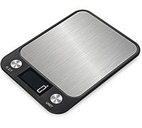 OZBMA Balance de Cuisine numérique, Design Ultra Fin, pesée précise, Acier Inoxydable, Cuisson et pâtisserie à Domicile, 5 kg, écran LCD Facile à Lire.