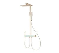 OZBMA Ensemble de Douche thermostatique numérique avec Affichage Intelligent de la température, Robinet, Bidet et douchette (Ensemble de Douche Blanc)
