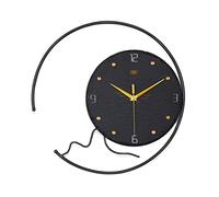 OZBMA Horloge Murale élégante sans tic-tac, Chiffres Arabes, en cuivre Massif, pour Salon, Chambre à Coucher, décoration d'intérieur Moderne (Noir 52 x 52 cm)