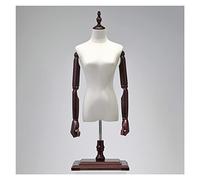 OZBMA Mannequin de Couture, Buste de Femme, réglable, Demi-échelle, avec Socle en Bois, pour vitrine, Rouge, carré, B