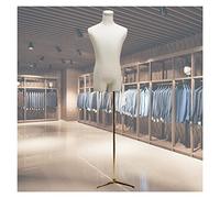 OZBMA Mannequin de Couture Homme, Hauteur réglable, Demi-échelle, avec trépied en Fer, pour Couture, 3 Couleurs, Argent (Or)