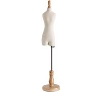 OZBMA Mannequin de Couture Miniature à Demi-échelle pour la création de patrons, avec Support, Taille 1/3 (modèle Blanc 1/4)