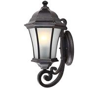 OZBME Applique Murale créative hexagonale en Aluminium et Verre Noir Classique de Style européen pour extérieur, étanche, Douille E27, pour Jardin, Portail ou Couloir, en Acier Inoxydable, 50 cm.