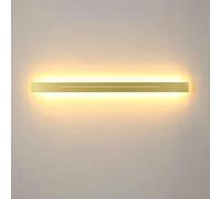 OZBME Applique Murale d'angle Minimaliste LED Moderne, Longue Bande Noire, dimmable, pour Salle de Bain, Couloir, Chambre, Salon, tête de lit (doré, 80 cm).