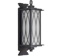 OZBME Applique Murale extérieure Moderne en Aluminium Noir Mat, Coque en Verre, Douille E27, étanche et antirouille, Fixation Simple en Acier Inoxydable.