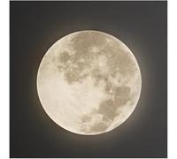 OZBME Applique Murale LED à intensité Variable, Motif Lune, éclairage Contemporain pour Couloir, décoration de Chevet, Luxe (diamètre 38 cm)