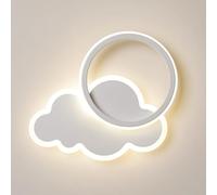 OZBME Applique Murale LED Moderne 20 W, lumière Chaude 3000 K, Style Nuage créatif, Blanche, Minimaliste, pour Chambre, Table de Chevet, escalier, Salon, Couloir.