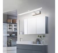 OZBME Applique Murale LED pour Miroir de Salle de Bain, orientable à 270°, Angle réglable, Moderne et étanche, alimentée par Secteur, à Poser au-Dessus d'un Meuble-lavabo (lumière Blanche, 60 cm)