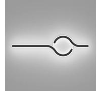 OZBME Applique Murale linéaire en métal Noir, Longue Bande, Applique LED Moderne, éclairage d'ambiance pour Couloir, Lanterne de Chevet Ultra-Mince, éclairage intérieur ()