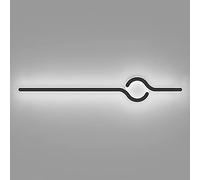 OZBME Applique Murale linéaire en métal Noir, Longue Bande, Applique LED Moderne, éclairage d'ambiance pour Couloir, Lanterne de Chevet Ultra-Mince, éclairage intérieur ()