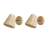 OZBME Applique Murale, luminaire bohème avec Abat-Jour en Osier tressé à la Main, Fixation Murale orientable de Style Ferme pour Chambre, Table de Chevet, Salon, Couloir, câblée