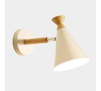 OZBME Applique Murale Nordic Macaron, pour intérieur avec Abat-Jour en métal, Lampe de Chevet à Angle réglable pour Chambre, Salon ou Couloir (Beige A)