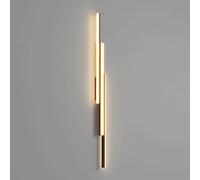 OZBME Applique Murale Vintage en Pierre et marbre, avec Abat-Jour en Verre travertin Jaune Naturel et Bois Massif, idéale comme Lampe de Chevet ou luminaire de Salle de Bain (80 cm, Couleur foncée).