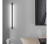 OZBME Appliques murales d'intérieur, orientables et créatives en Fer, Appliques à Source Lumineuse G4, éclairage d'ambiance Artistique pour Salon, Chambre ou Couloir (Noir 100 cm)