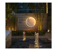 OZBME Appliques murales LED extérieures, Lampe de Porche créative en Forme de Lune, Ambiance Romantique, résine Ronde étanche, éclairage extérieur pour Villas et hôtels (Taille : 42,5 cm) ()