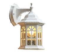 OZBME Appliques murales Simples pour Balcon, terrasse extérieure, Villa, Couloir, décoration Lumineuse (Blanc - 1-2) (Douille E27 en Bronze)