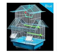 OZBME Cage à Oiseaux en Peau de Tigre pour Perroquet, Grande Villa, Cage pour la Culture des perroquets, nichoir, Fournitures pour Animaux de Compagnie, Rouge (Bleu)