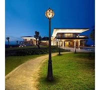 OZBME Lampadaire Traditionnel sur Poteau - Lampe de Jardin, Lanterne Pilier, Éclairage extérieur étanche pour pelouse, Colonne extérieure Classique ()